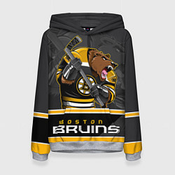 Толстовка-худи женская Boston Bruins, цвет: 3D-меланж