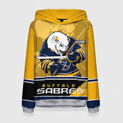 Толстовка-худи женская Buffalo Sabres, цвет: 3D-меланж