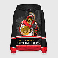 Толстовка-худи женская Ottawa Senators, цвет: 3D-красный