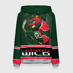 Толстовка-худи женская Minnesota Wild, цвет: 3D-меланж
