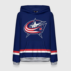 Толстовка-худи женская Columbus Blue Jackets, цвет: 3D-меланж