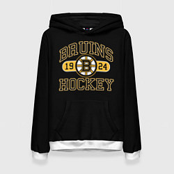 Толстовка-худи женская Boston Bruins: Est.1924, цвет: 3D-белый