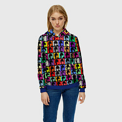 Толстовка-худи женская The Beatles: pop-art, цвет: 3D-синий — фото 2
