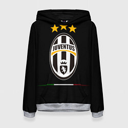 Толстовка-худи женская Juventus: 3 stars, цвет: 3D-меланж
