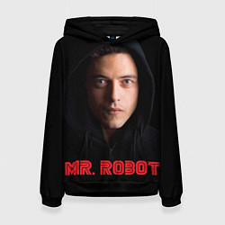 Толстовка-худи женская Mr. Robot, цвет: 3D-черный