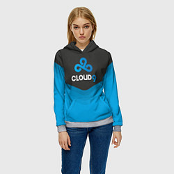 Толстовка-худи женская Cloud 9 Uniform, цвет: 3D-меланж — фото 2