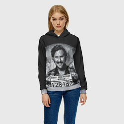 Толстовка-худи женская Pablo Escobar: Smile, цвет: 3D-меланж — фото 2