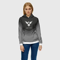 Толстовка-худи женская Wings Uniform, цвет: 3D-белый — фото 2