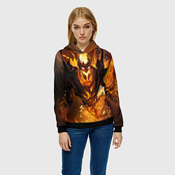 Толстовка-худи женская Nevermore Hell, цвет: 3D-черный — фото 2