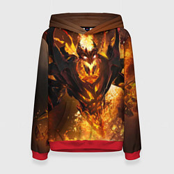 Толстовка-худи женская Nevermore Hell, цвет: 3D-красный