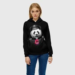 Толстовка-худи женская Donut Panda, цвет: 3D-черный — фото 2