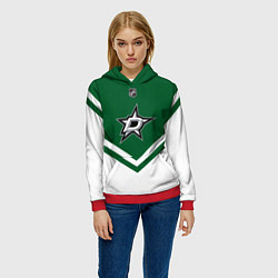 Толстовка-худи женская NHL: Dallas Stars цвета 3D-красный — фото 2