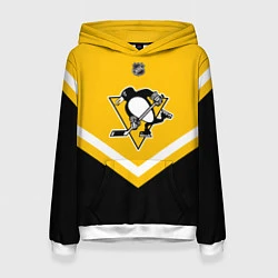Толстовка-худи женская NHL: Pittsburgh Penguins, цвет: 3D-белый