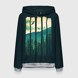 Толстовка-худи женская Green Life, цвет: 3D-меланж