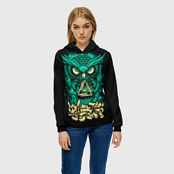 Толстовка-худи женская Bring Me The Horizon: Owl, цвет: 3D-черный — фото 2