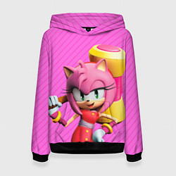 Толстовка-худи женская Amy Rose, цвет: 3D-черный