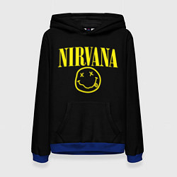 Толстовка-худи женская Nirvana Rock, цвет: 3D-синий