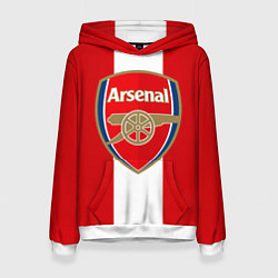 Толстовка-худи женская Arsenal FC: Red line, цвет: 3D-белый