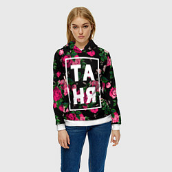 Толстовка-худи женская Таня, цвет: 3D-белый — фото 2