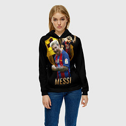Толстовка-худи женская Messi Star, цвет: 3D-черный — фото 2