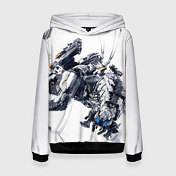 Толстовка-худи женская HZD 5, цвет: 3D-черный