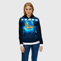 Толстовка-худи женская Golden State Warriors 6, цвет: 3D-белый — фото 2
