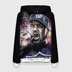 Толстовка-худи женская Ice Cube: Big boss цвета 3D-белый — фото 1