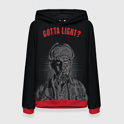 Толстовка-худи женская Gotta light?, цвет: 3D-красный