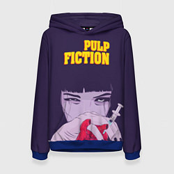 Толстовка-худи женская Pulp Fiction: Dope Heart, цвет: 3D-синий