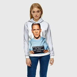 Толстовка-худи женская Prison Break: Michael Scofield, цвет: 3D-белый — фото 2