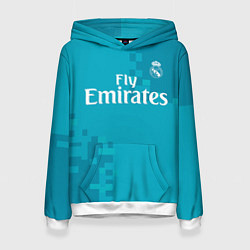Толстовка-худи женская Real Madrid, цвет: 3D-белый