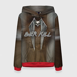 Толстовка-худи женская Overkill: Metal Skull, цвет: 3D-красный