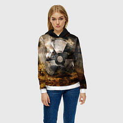 Толстовка-худи женская STALKER: Nuclear, цвет: 3D-белый — фото 2