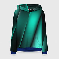 Толстовка-худи женская Emerald lines, цвет: 3D-синий