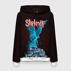 Толстовка-худи женская Орел группа Slipknot, цвет: 3D-белый