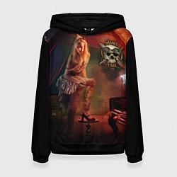 Толстовка-худи женская Abney Park rock, цвет: 3D-черный