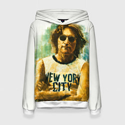 Толстовка-худи женская John Lennon: New York, цвет: 3D-белый