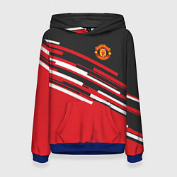 Толстовка-худи женская Man UTD FC: Sport Line 2018, цвет: 3D-синий