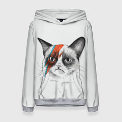 Женская толстовка David Bowie: Grumpy cat