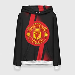 Толстовка-худи женская FC Manchester United: Storm, цвет: 3D-белый