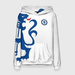 Толстовка-худи женская FC Chelsea: White Lion, цвет: 3D-белый