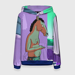 Толстовка-худи женская BoJack, цвет: 3D-синий