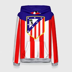 Толстовка-худи женская FC Atletico Madrid, цвет: 3D-меланж