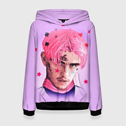 Толстовка-худи женская Lil Peep: Pink Edition, цвет: 3D-черный