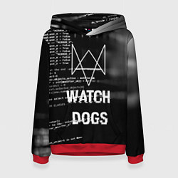 Толстовка-худи женская Watch Dogs: Hacker, цвет: 3D-красный