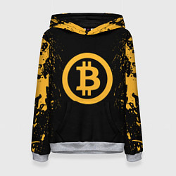 Толстовка-худи женская Bitcoin Master, цвет: 3D-меланж