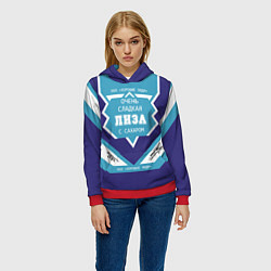 Толстовка-худи женская Очень сладкая Лиза, цвет: 3D-красный — фото 2