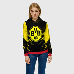 Толстовка-худи женская Borussia FC: Sport Fashion, цвет: 3D-красный — фото 2