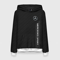 Толстовка-худи женская Mercedes AMG: Sport Line, цвет: 3D-белый