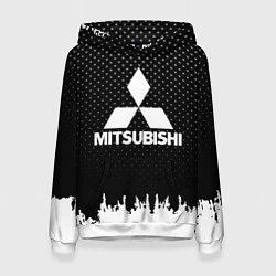 Толстовка-худи женская Mitsubishi: Black Side, цвет: 3D-белый